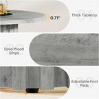 Round Dining Table for 4 with Metal Base for Dining Room Kitchen, Living Room (Chairs Not Included)