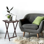 PJ Wood Folding TV Tray Tables with Compact Storage Rack, Espresso, 5 Piece Set - 36.38