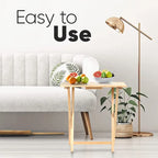 PJ Wood Folding TV Tray Tables with Compact Storage Rack, Espresso, 5 Piece Set - 36.38