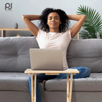 PJ Wood Folding TV Tray Tables with Compact Storage Rack, Espresso, 5 Piece Set - 36.38