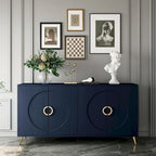 Modern Lacquered 4-Door Wooden Sideboard Buffet Cabinet