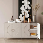 Modern Lacquered 4-Door Wooden Sideboard Buffet Cabinet