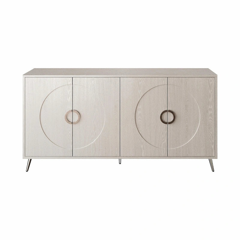 Modern Lacquered 4-Door Wooden Sideboard Buffet Cabinet