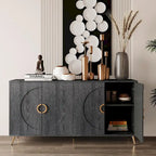 Modern Lacquered 4-Door Wooden Sideboard Buffet Cabinet