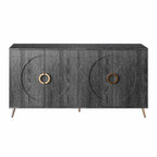 Modern Lacquered 4-Door Wooden Sideboard Buffet Cabinet