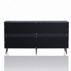 Modern Lacquered 4-Door Wooden Sideboard Buffet Cabinet