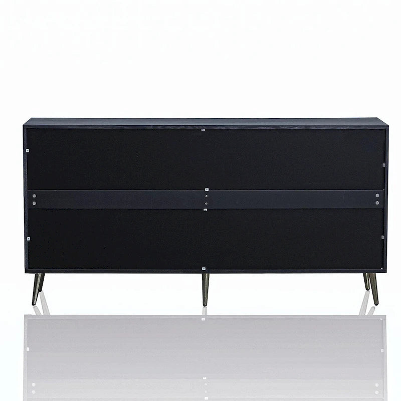 Modern Lacquered 4-Door Wooden Sideboard Buffet Cabinet