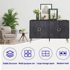 Modern Lacquered 4-Door Wooden Sideboard Buffet Cabinet