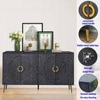 Modern Lacquered 4-Door Wooden Sideboard Buffet Cabinet