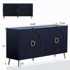 Modern Lacquered 4-Door Wooden Sideboard Buffet Cabinet