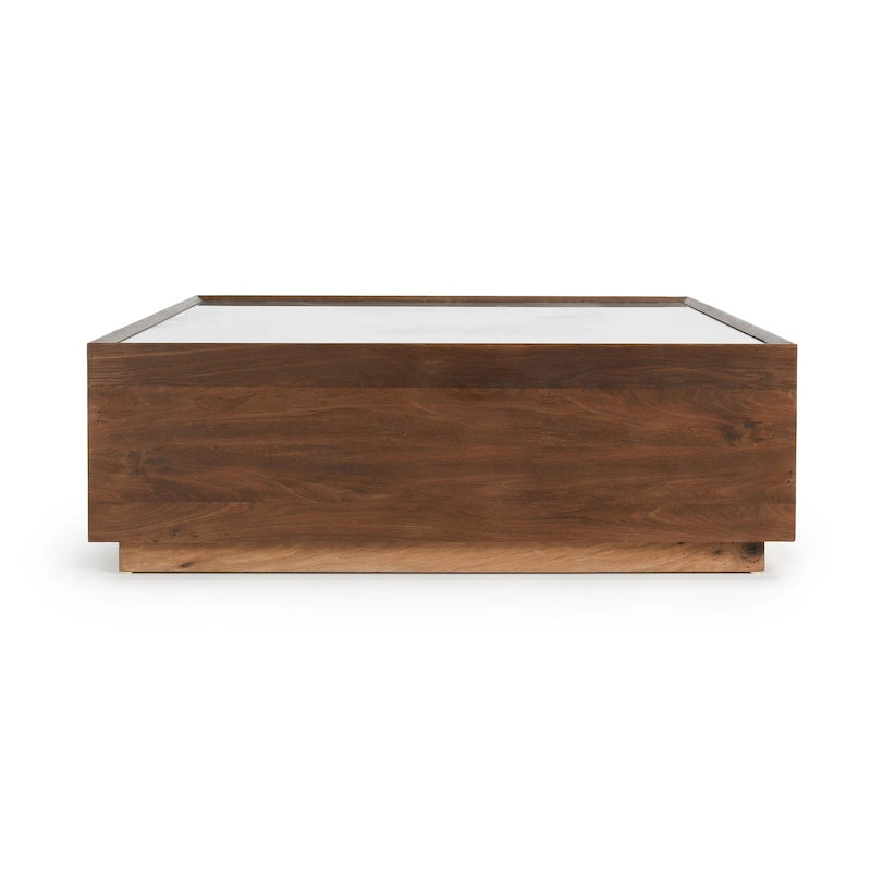 Classic Home Santa Barbara 49 Glass and Wood Coffee Table