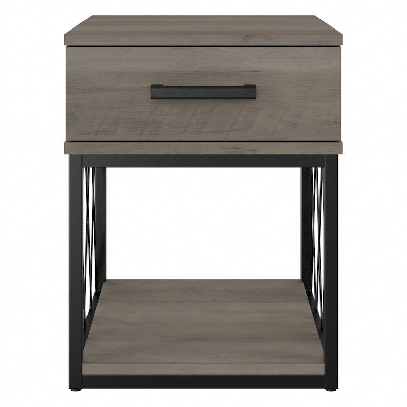 City Park Industrial End Table with Drawer