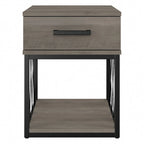 City Park Industrial End Table with Drawer