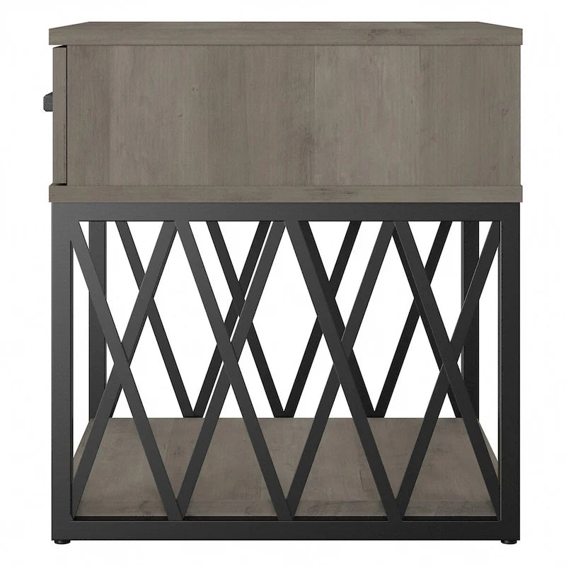 City Park Industrial End Table with Drawer