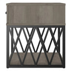City Park Industrial End Table with Drawer