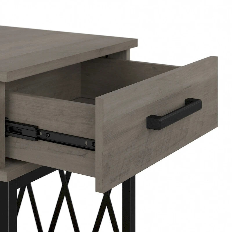 City Park Industrial End Table with Drawer