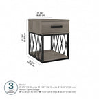 City Park Industrial End Table with Drawer