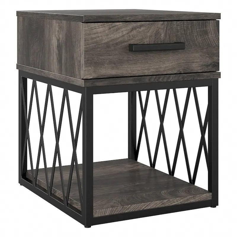 City Park Industrial End Table with Drawer