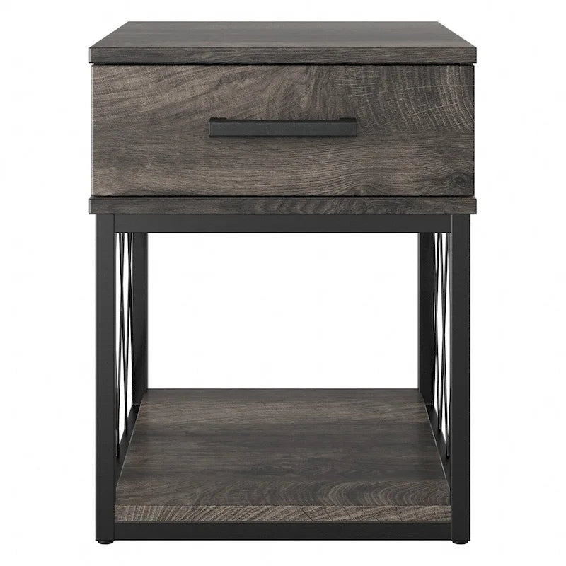 City Park Industrial End Table with Drawer
