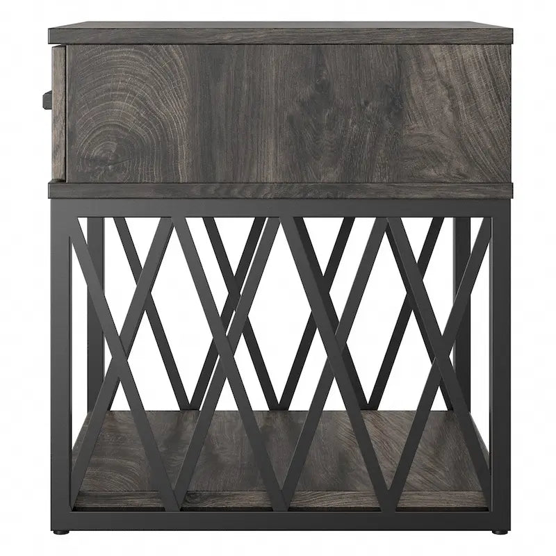 City Park Industrial End Table with Drawer