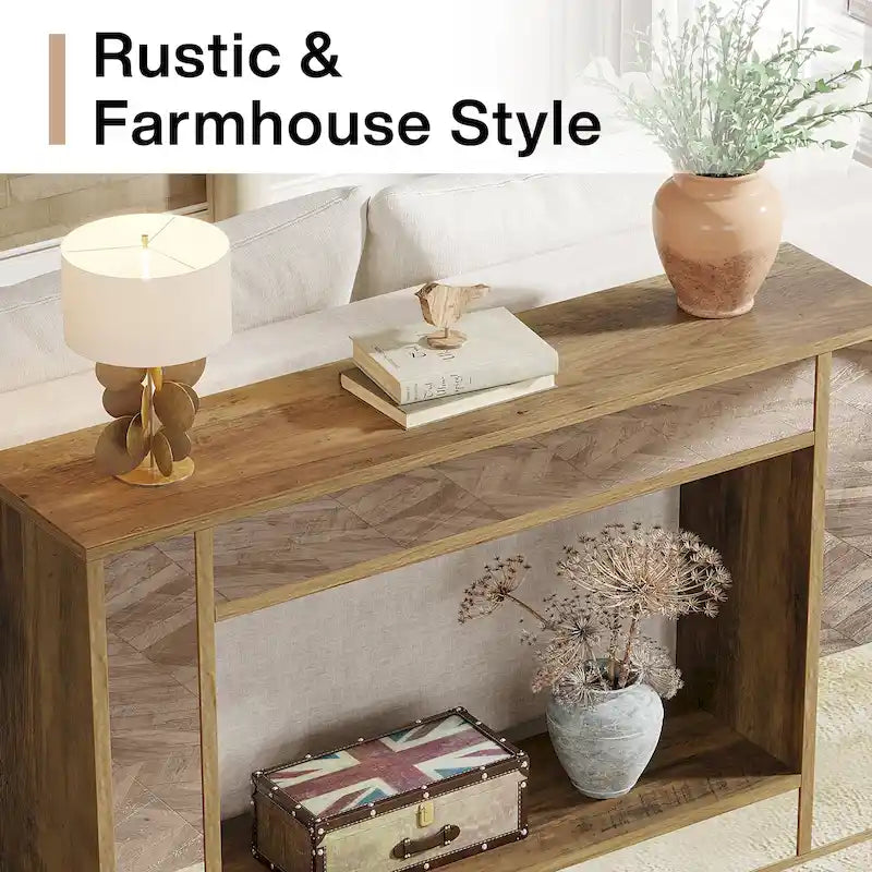 47 Inches Rustic Sofa Table for Entryway, Hallway and Living Room