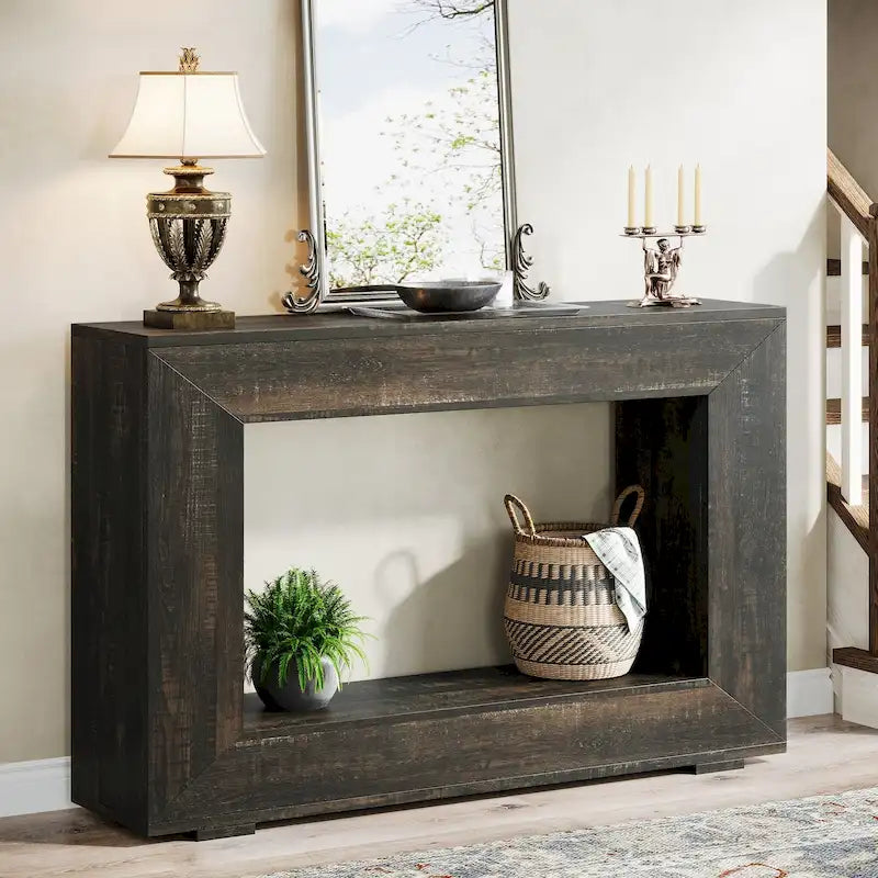 47 Inches Rustic Sofa Table for Entryway, Hallway and Living Room