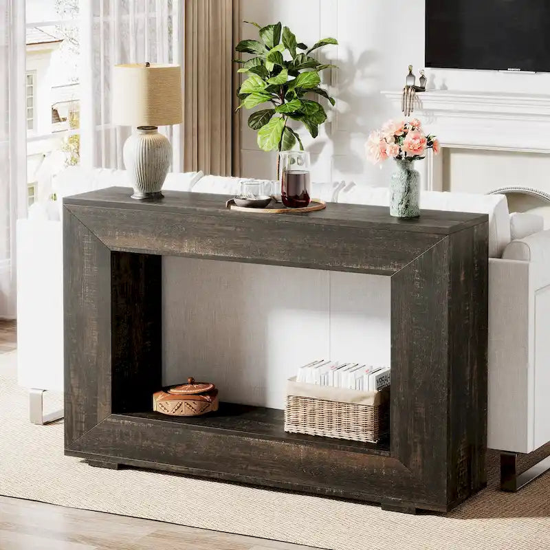 47 Inches Rustic Sofa Table for Entryway, Hallway and Living Room