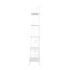 Metal Scroll Indoor Outdoor Tall Folding 5 Shelves Bakers Rack - Gold or White - Roche River Decor