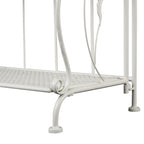 Metal Scroll Indoor Outdoor Tall Folding 5 Shelves Bakers Rack - Gold or White - Roche River Decor